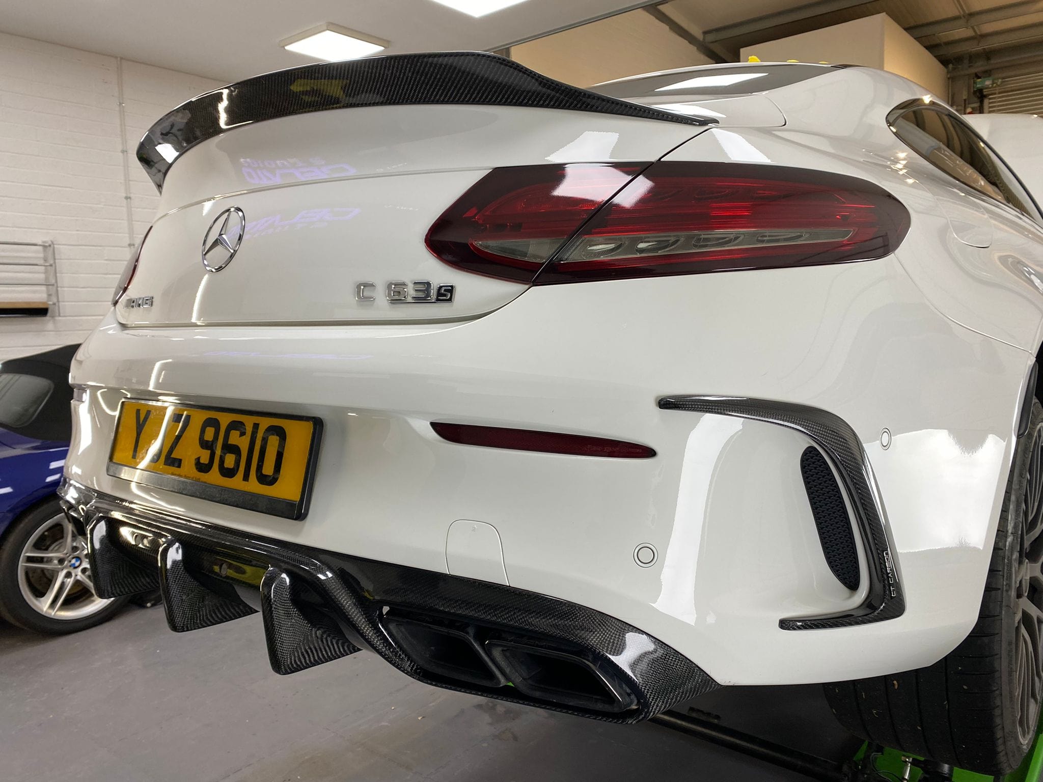 MERCEDES W205 C63 & C63S COUPE 2DR REAR BUMPER CARBON CANARDS – CT Carbon
