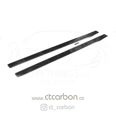 CT CARBON Side Skirts MERCEDES W205 C63 & C63S COUPE 2DR & SALOON 4DR CARBON SIDE SKIRTS - D STYLE