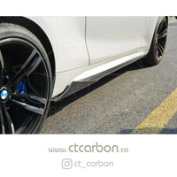 CT CARBON Splitter BMW M2/M2C F87 CARBON FIBRE SIDE SKIRTS - MT STYLE
