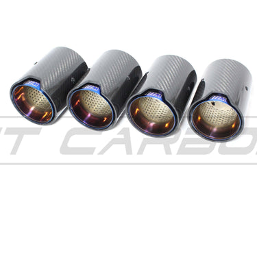 CT CARBON Splitter BMW M2/M3/M4/M5 F10/F80/F82/F83/F87 CARBON FIBRE EXHAUST TIPS - BURNT ENDS x4
