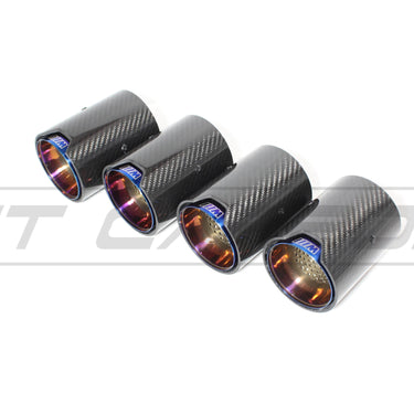 CT CARBON Splitter BMW M2/M3/M4/M5 F10/F80/F82/F83/F87 CARBON FIBRE EXHAUST TIPS - BURNT ENDS x4