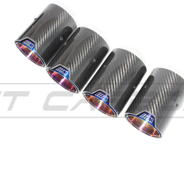 CT CARBON Splitter BMW M2/M3/M4/M5 F10/F80/F82/F83/F87 CARBON FIBRE EXHAUST TIPS - BURNT ENDS x4