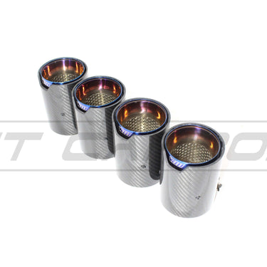 CT CARBON Splitter BMW M2/M3/M4/M5 F10/F80/F82/F83/F87 CARBON FIBRE EXHAUST TIPS - BURNT ENDS x4