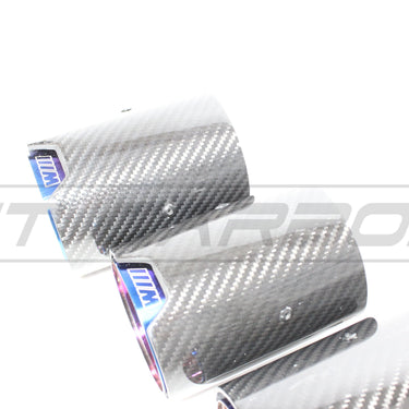 CT CARBON Splitter BMW M2/M3/M4/M5 F10/F80/F82/F83/F87 CARBON FIBRE EXHAUST TIPS - BURNT ENDS x4