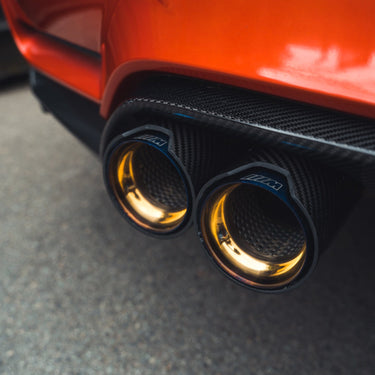 CT CARBON Splitter BMW M2/M3/M4/M5 F10/F80/F82/F83/F87 CARBON FIBRE EXHAUST TIPS - BURNT ENDS x4