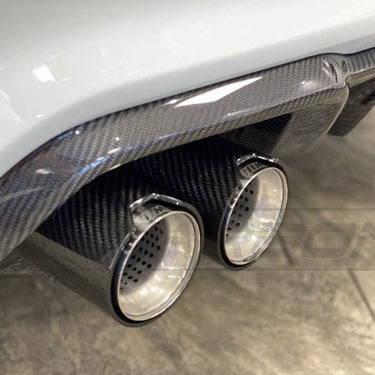 CT CARBON Splitter BMW M2/M3/M4/M5 F10/F80/F82/F83/F87 CARBON FIBRE EXHAUST TIPS - CHROME x4