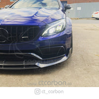 CT CARBON Splitter MERCEDES C63 W205 COUPE CARBON FIBRE SPLITTER - B-STYLE