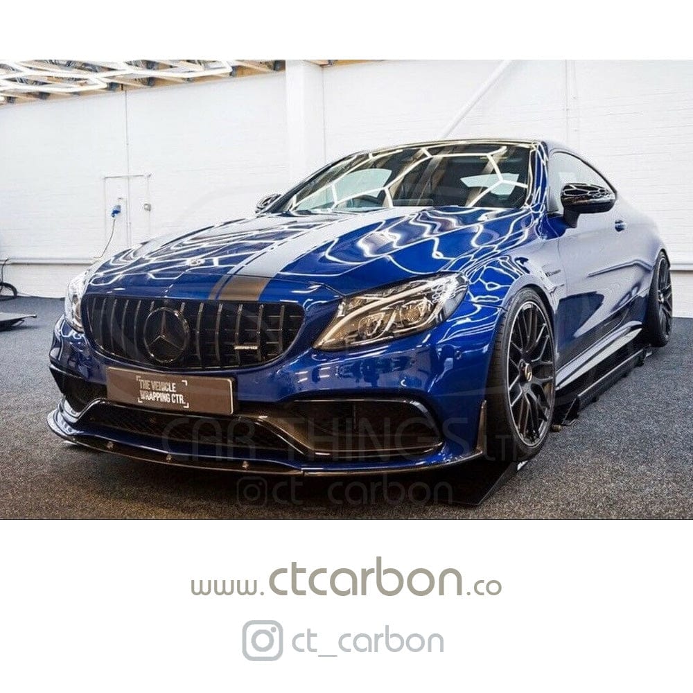 CT CARBON Splitter MERCEDES C63 W205 COUPE/CONVERTIBLE CARBON SPLITTER - ED1 STYLE