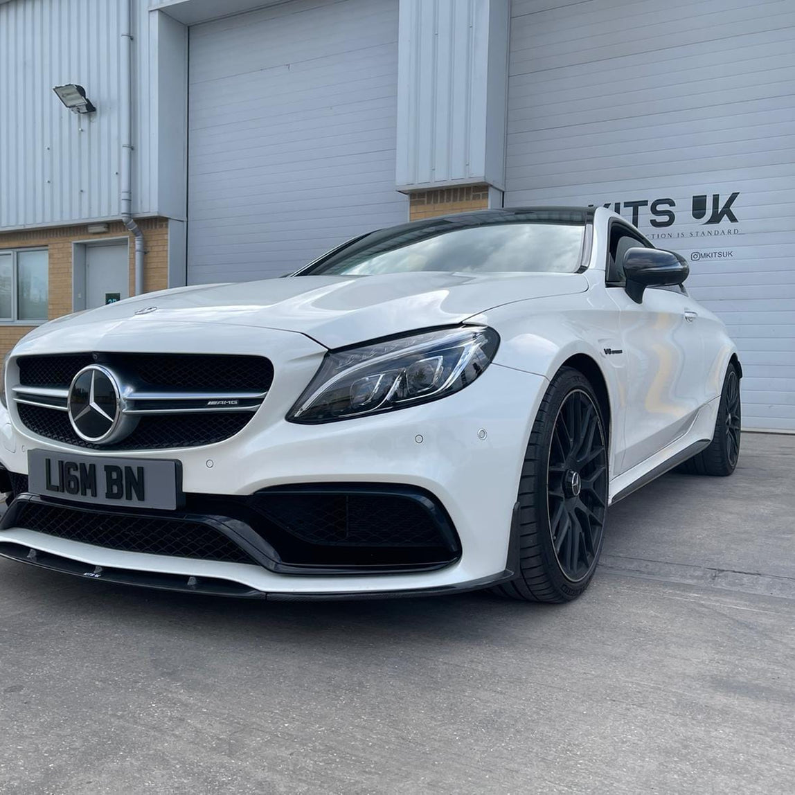 CT CARBON Splitter MERCEDES C63 W205 COUPE/CONVERTIBLE CARBON SPLITTER - ED1 STYLE
