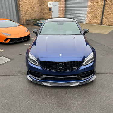 CT CARBON Splitter MERCEDES W205 C63 COUPE/CONVERTIBLE CARBON FIBRE SPLITTER - CT DESIGN