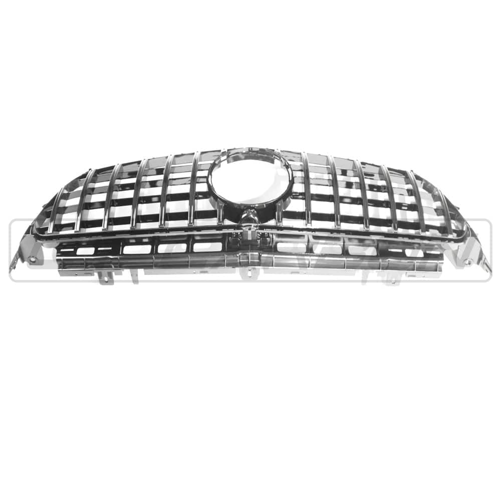 CT CARBON SPLITTER MERCEDES W213 & C238 2017-2020 E-CLASS GLOSS BLACK PANAMERICA GRILLE