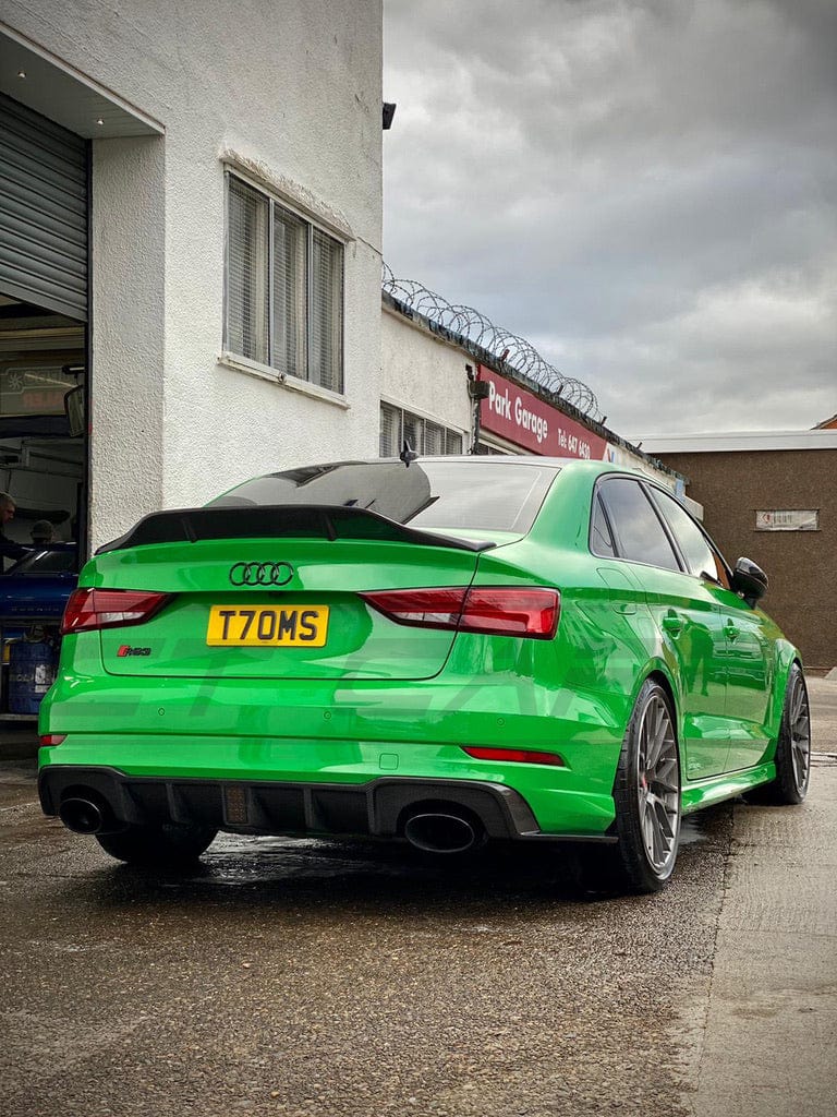 CT CARBON Spoiler AUDI A3 S3 RS3 SALOON CARBON FIBRE SPOILER - DUCKTAIL PS STYLE