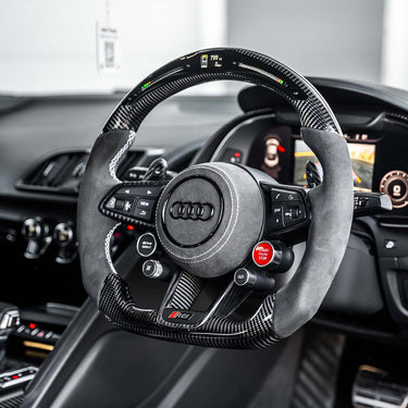 CT CARBON Steering Wheel AUDI R8 GEN 2 CARBON FIBRE / ALCANTARA LED STEERING WHEEL