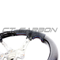 BMW FXX CARBON FIBRE / ALCANTARA FLAT BOTTOM STEERING WHEEL