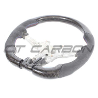 BMW FXX CARBON FIBRE / ALCANTARA FLAT BOTTOM STEERING WHEEL