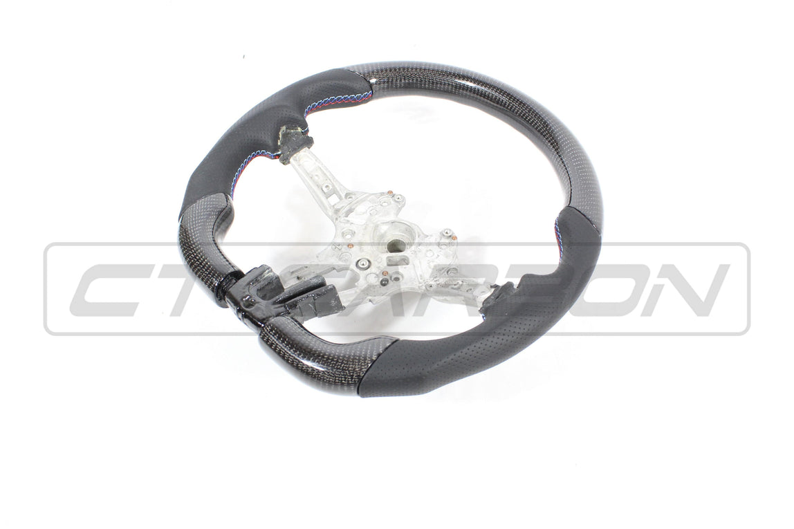 CT CARBON Steering Wheel BMW FXX CARBON FIBRE / LEATHER FLAT BOTTOM STEERING WHEEL