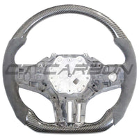 BMW Gxx CARBON FIBRE / ALCANTARA FLAT BOTTOM CUSTOM STEERING WHEEL