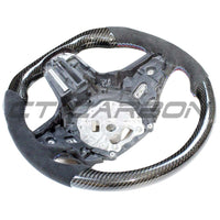 BMW Gxx 5,8,X3,X4,X5,X6,X7,M5,M8,X3M,X4M,X5M,X6M,X7M CARBON FIBRE / ALCANTARA FLAT BOTTOM STEERING WHEEL WITH HEATING