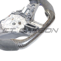 BMW Gxx M2,M3,M4 1,2,3,4 SERIES CARBON FIBRE / ALCANTARA LED FLAT BOTTOM STEERING WHEEL WITH HEATING
