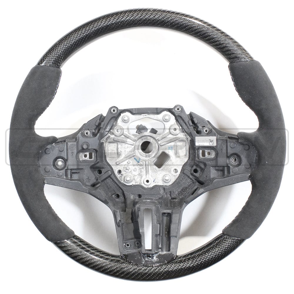CT CARBON BMW Gxx CARBON FIBRE / ALCANTARA FLAT BOTTOM STEERING WHEEL