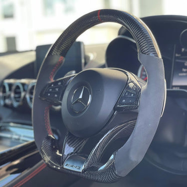 CT CARBON Steering Wheel MERCEDES AMG CARBON FIBRE / ALCANTARA STEERING WHEEL