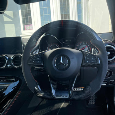 CT CARBON Steering Wheel MERCEDES AMG CARBON FIBRE / LEATHER STEERING WHEEL