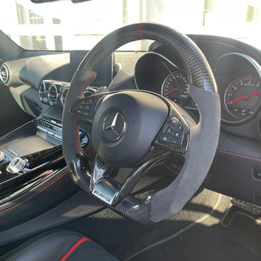 CT CARBON Steering Wheel MERCEDES AMG CARBON FIBRE / LEATHER STEERING WHEEL