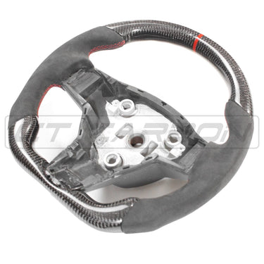 CT CARBON Steering Wheel TESLA MODEL 3 & Y CARBON FIBRE / ALCANTARA FLAT BOTTOM STEERING WHEEL