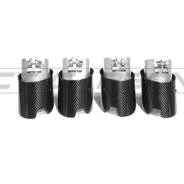 CT Carbon Vehicles & Parts BMW G80/G81/G82/G83 CARBON EXHAUST TIPS - STAINLESS (SET OF 4)