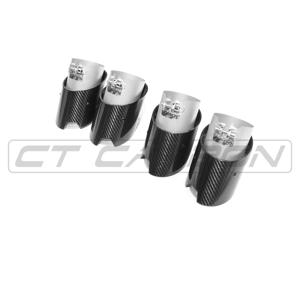 CT Carbon Vehicles & Parts BMW G80/G81/G82/G83 CARBON EXHAUST TIPS - STAINLESS (SET OF 4)