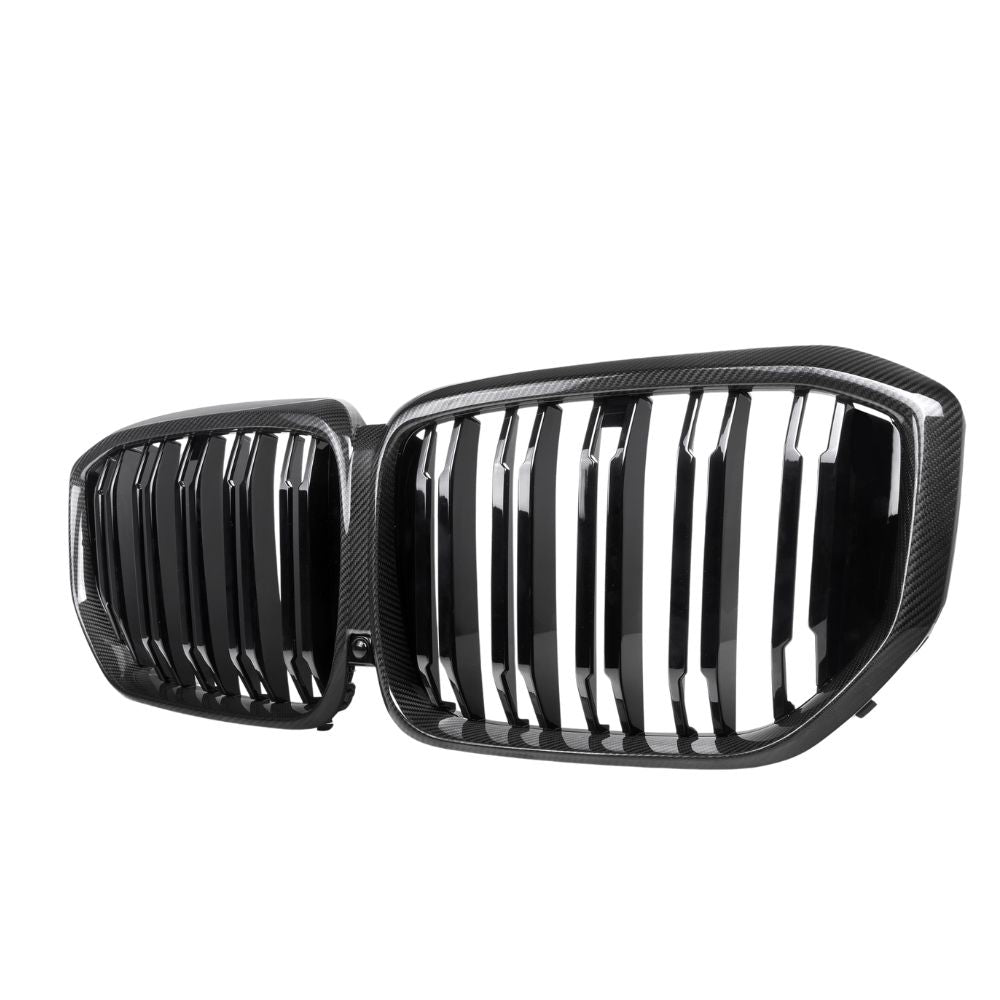 BMW X5 G05 LCI DOUBLE SLAT CARBON FIBRE FRONT GRILLE-Grille-CT CARBON-CT Carbon - High-quality carbon fiber and gloss black aerodynamic parts for premium sports and luxury vehicles.