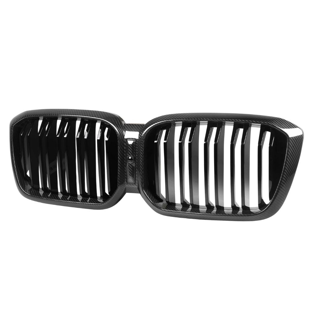 BMW X3 G01 LCI DOUBLE SLAT CARBON FIBRE FRONT GRILLE-Accessories-CT CARBON-CT Carbon - High-quality carbon fiber and gloss black aerodynamic parts for premium sports and luxury vehicles.