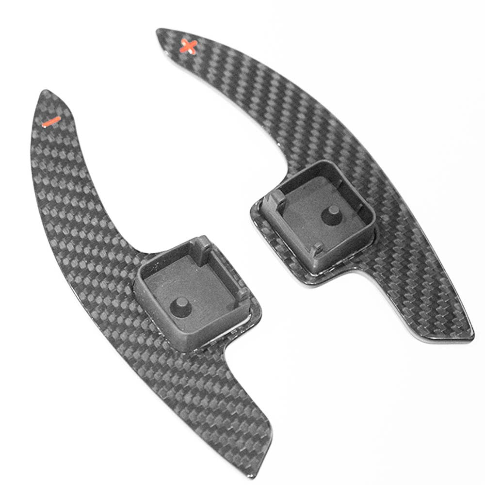 AUDI A3/S3/RS3 8Y RS6 C8 CARBON FIBRE SHIFTER PADDLES - V1-Accessories-CT CARBON-CT Carbon - High-quality carbon fiber and gloss black aerodynamic parts for premium sports and luxury vehicles.