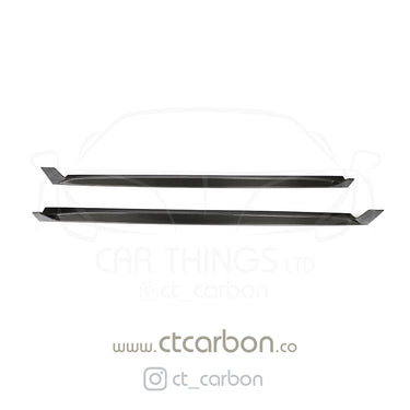 TESLA MODEL 3 CARBON FIBRE SIDE SKIRTS - V STYLE - CT Carbon