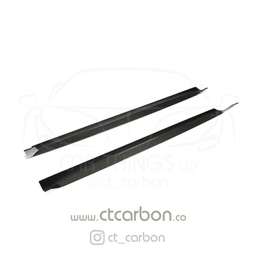 TESLA MODEL 3 CARBON FIBRE SIDE SKIRTS - V STYLE - CT Carbon